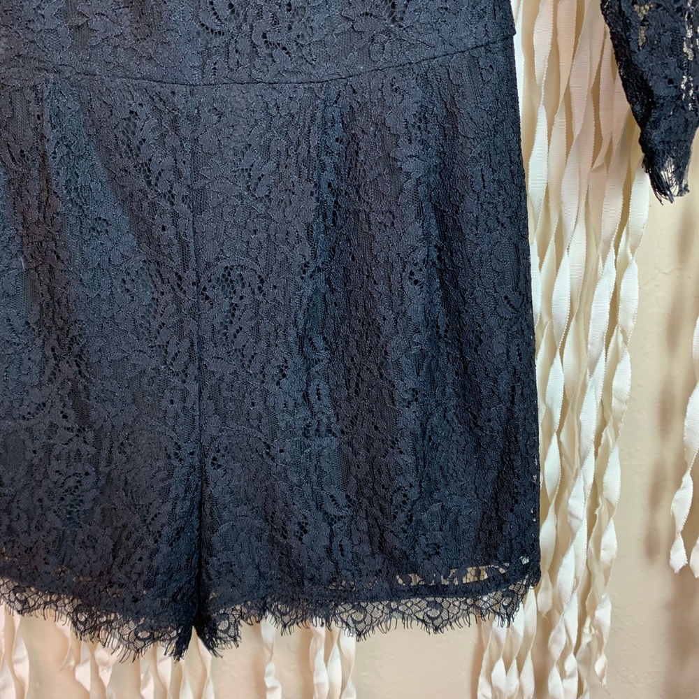 Joie Nali Black Lace Romper Size 0 - Picture 7 of 11